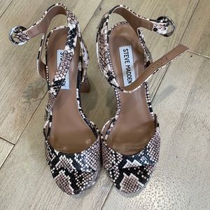 Steve Madden snakeskin platform heels
